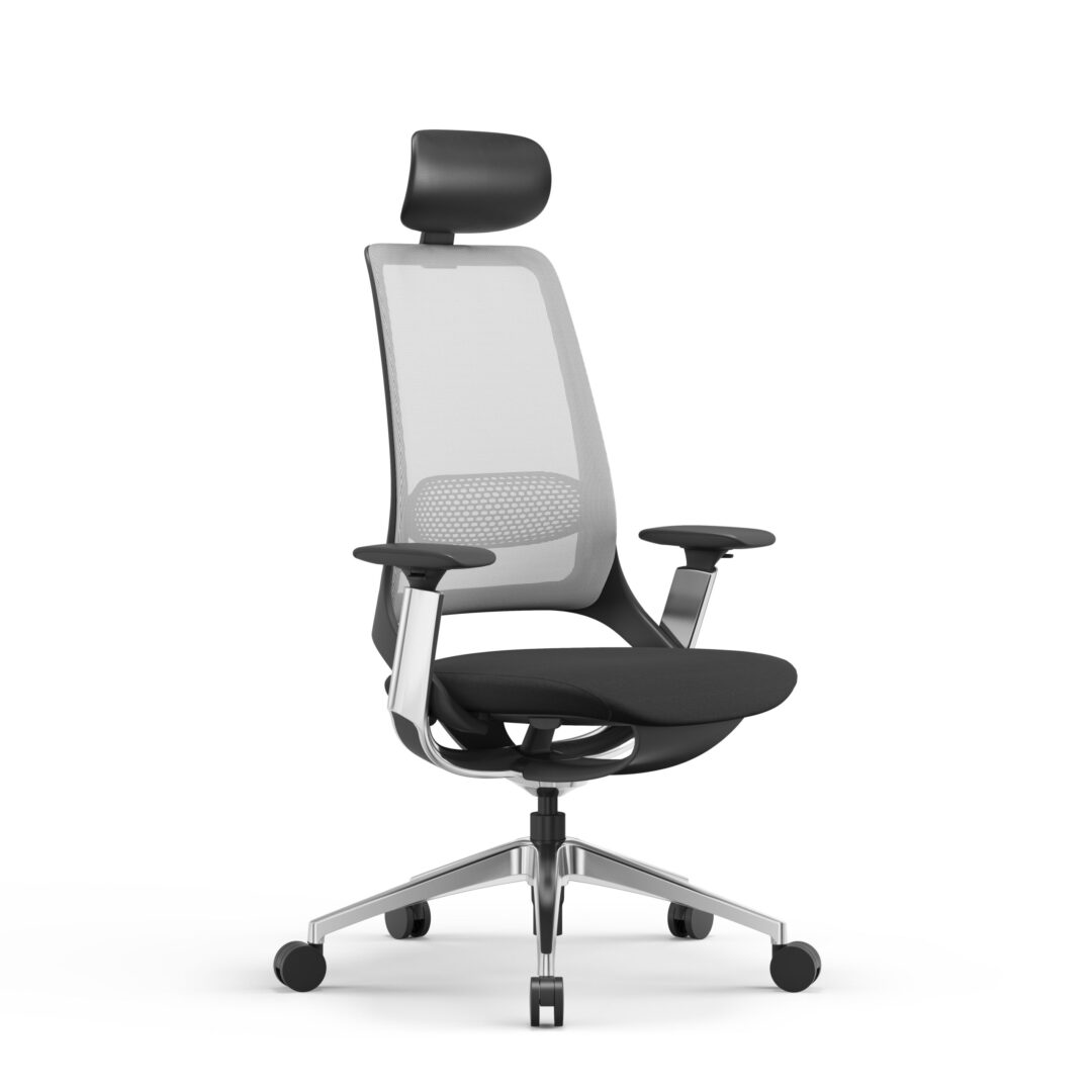 SILLA EDNA CON CABECERA BLACK/ GREY